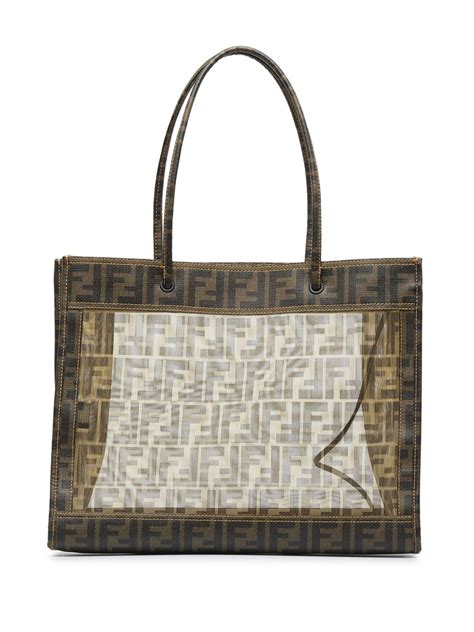 fendi zucca mesh tote|fendi tote bags.